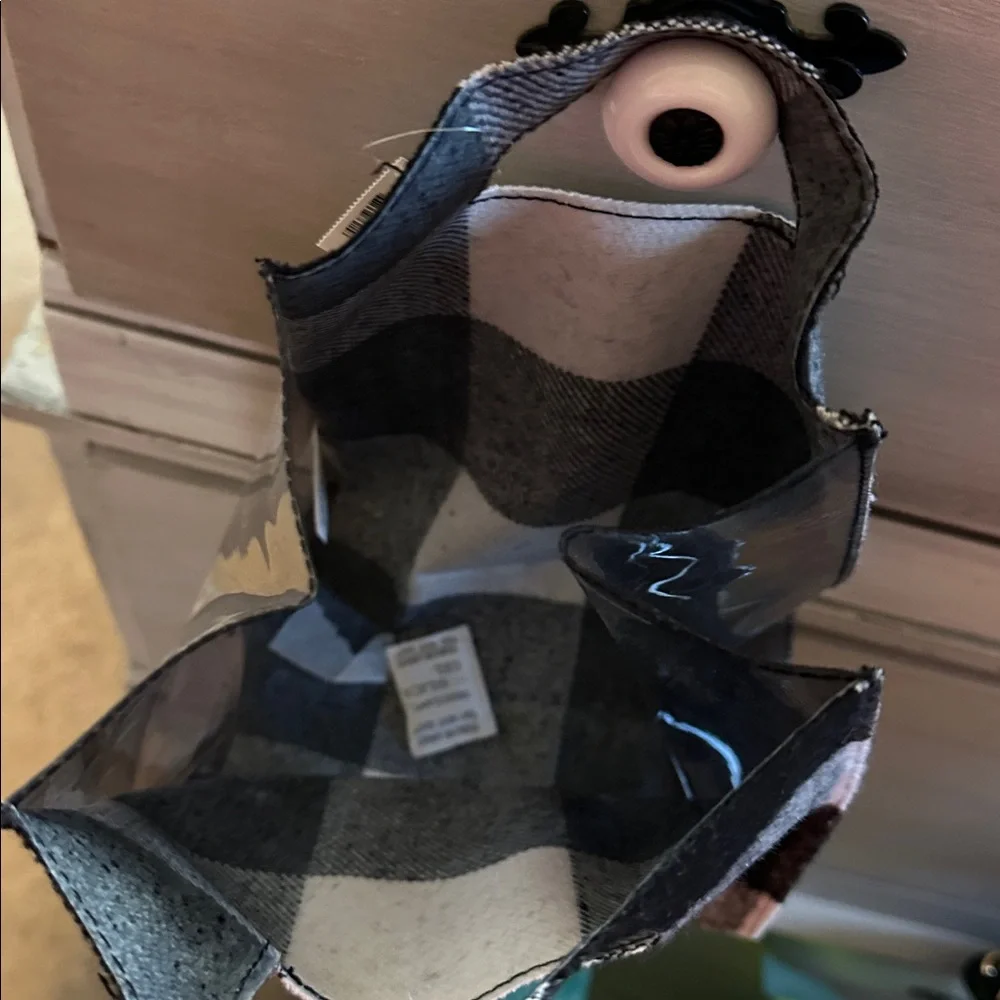 Bath & Body Works Black & Gray Buffalo Plaid Carry Tote